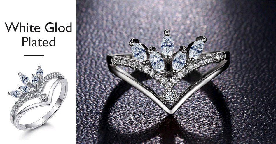 Женское кольцо с кубическим цирконием Gorgeous Crown